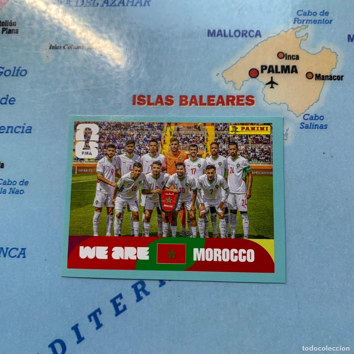 Football Stickers: Marruecos n&uacute;mero 13 cromo panini Mundial Fifa World Cup 2026