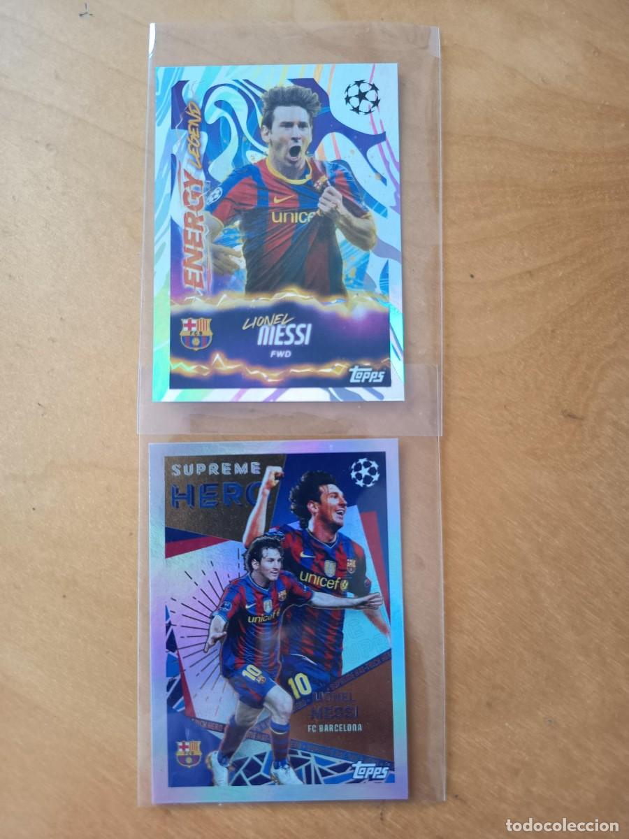 Cromos de F&uacute;tbol: MESSI TOPPS CHAMPIONS LEAGUE STICKERS LOTE BRILLANTES 30 Y 568
