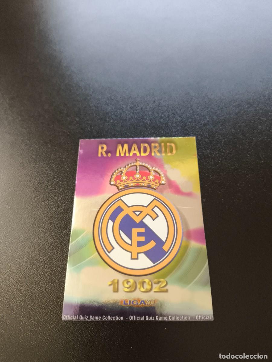 Cromos de F&uacute;tbol: 1 ESCUDO BRILLO LISO REAL MADRID MUNDICROMO LIGA 2012 2013 12 13 NO PANINI ESTE MEGACRACKS