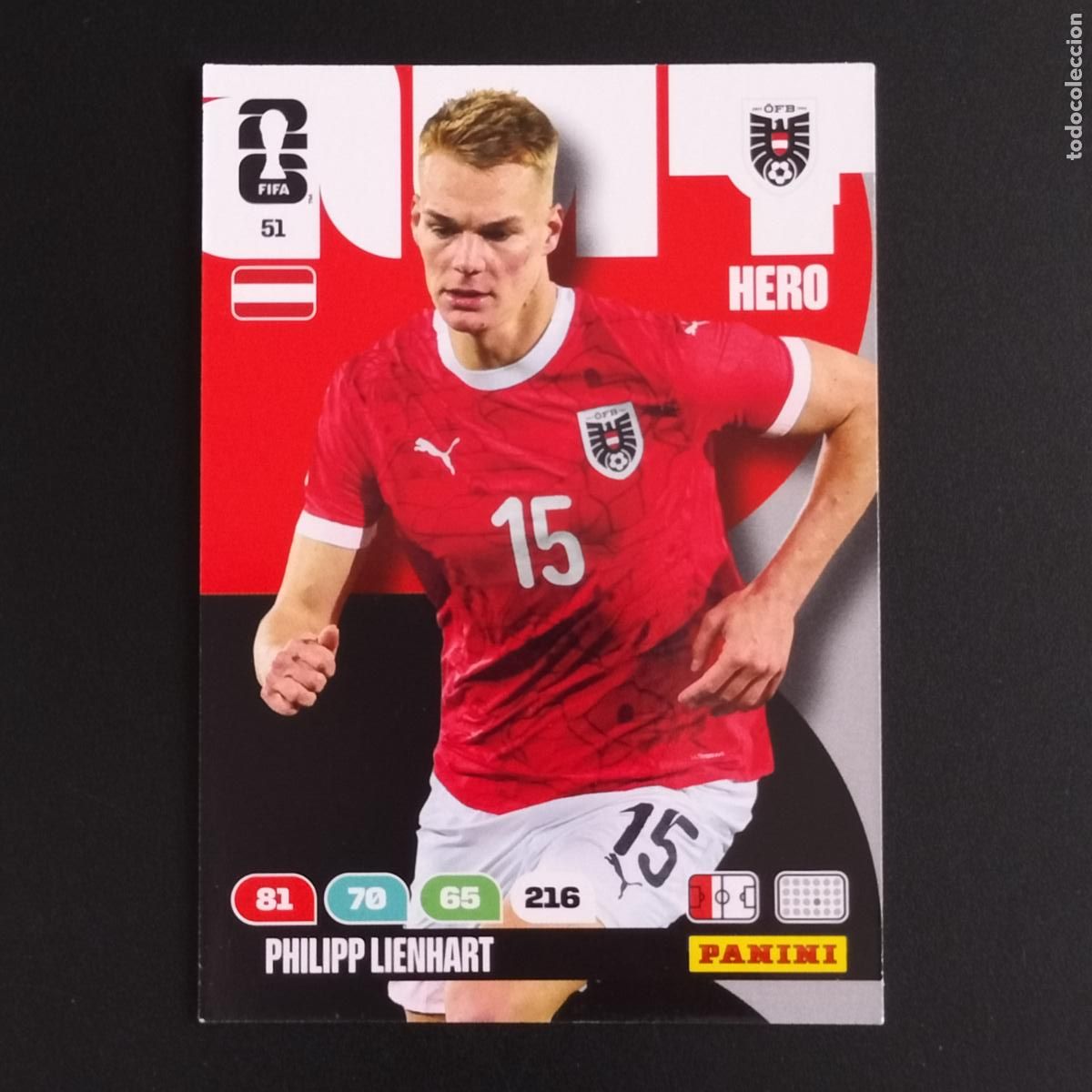 Cromos de F&uacute;tbol: 51 PHILIPP LIENHART AUSTRIA CROMOS ADRENALYN XL MUNDIAL 26 2026 FIFA WORLD CUP PANINI