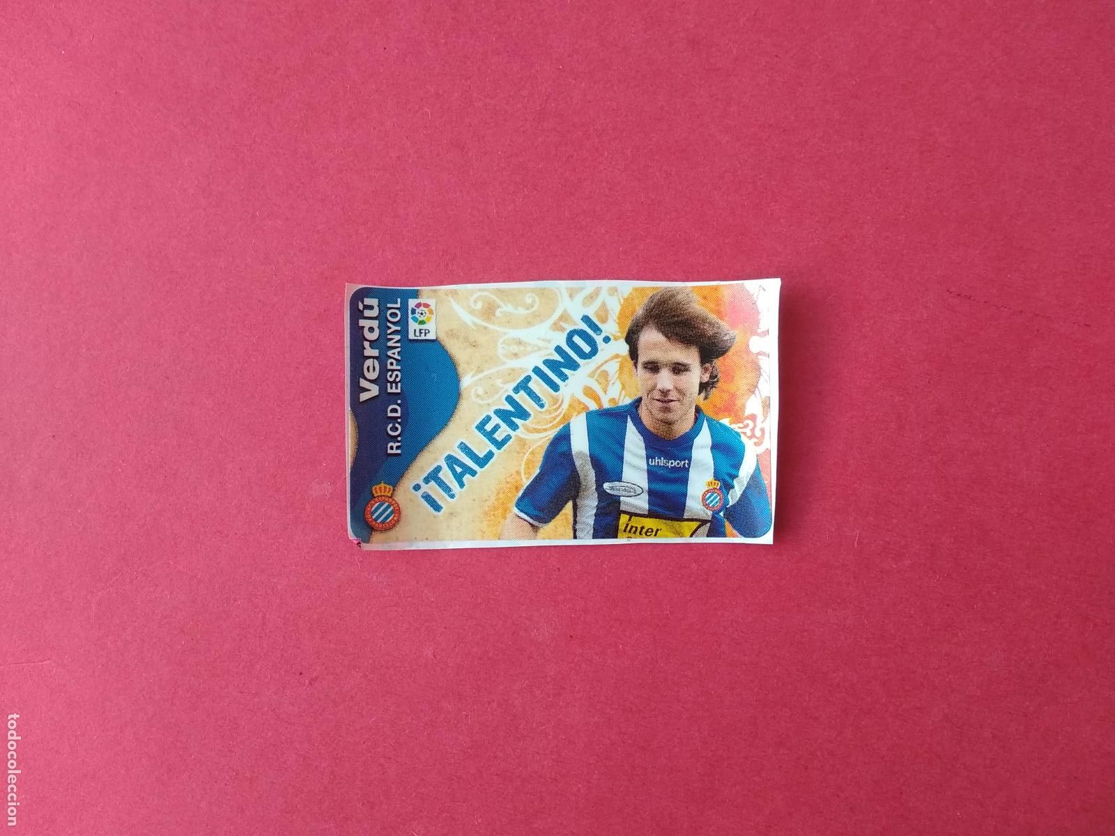 Cromos de F&uacute;tbol: CROMOS CHICLE PANINI LIGA ESTE 09 10 2009 2010 CROMO NUNCA PEGADO ESPANYOL ESPA&Ntilde;OL , VERDU