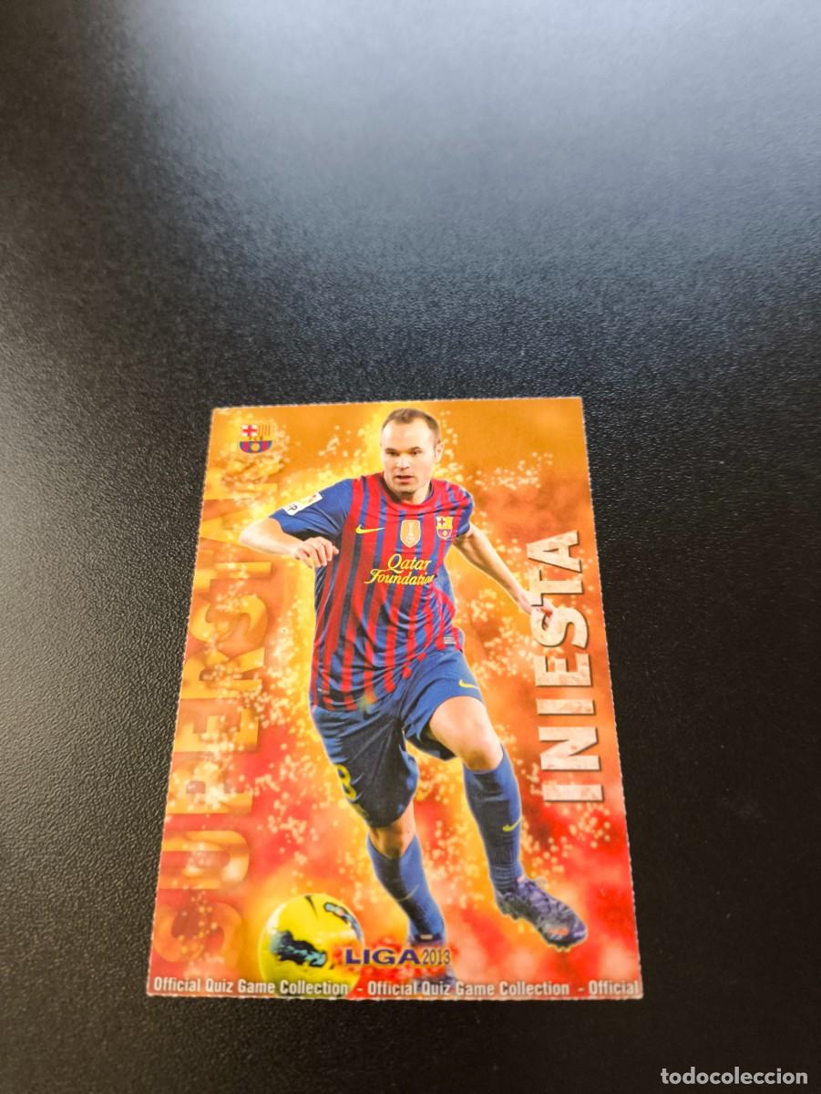 Cromos de F&uacute;tbol: 52 INIESTA SUPERSTAR MATE BARCELONA MUNDICROMO LIGA 2012 2013 12 13 NO PANINI ESTE MEGACRACKS