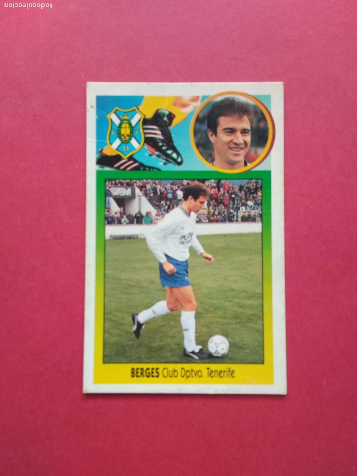 Cromos de F&uacute;tbol: EDICIONES ESTE LIGA 93 94 1993 1994 CROMO DESPEGADO BAJA , BERGES , TENERIFE