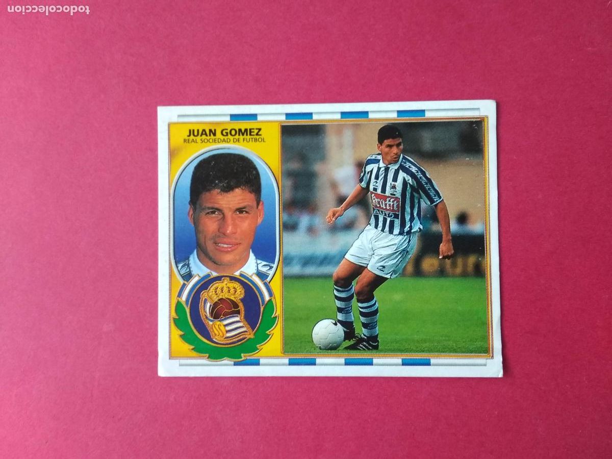 Cromos de F&uacute;tbol: EDICIONES ESTE LIGA 96 97 1996 1997 CROMO DESPEGADO COLOCA JUAN GOMEZ REAL SOCIEDAD