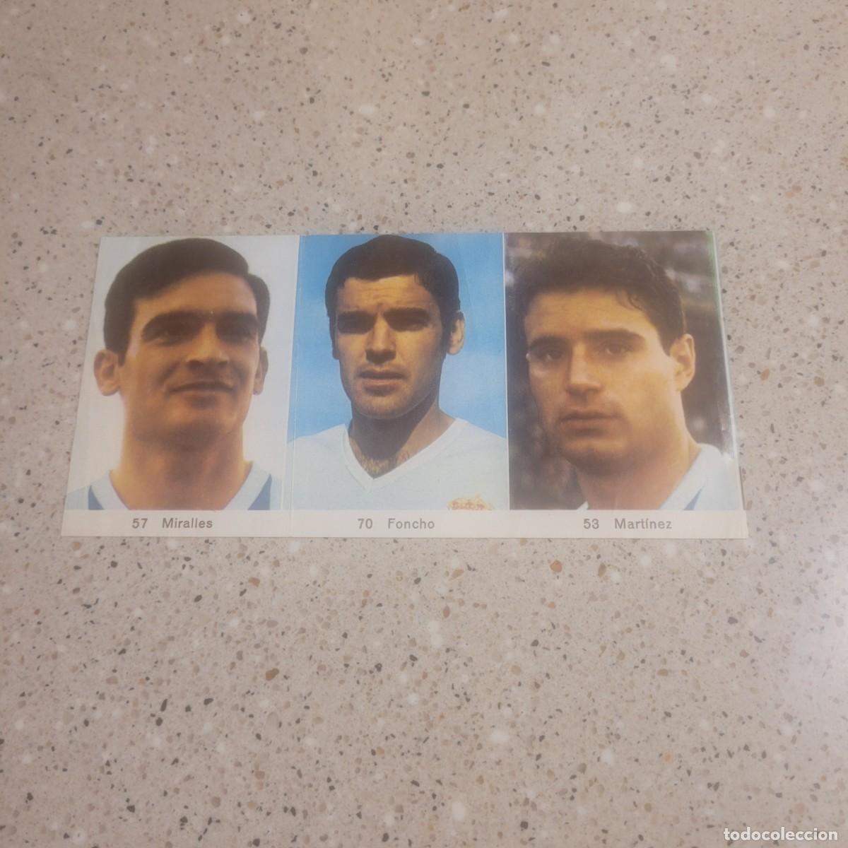 Figurine di Calcio: BERGAS GRAFICIS LOTE 3 CROMOS DE FUTBOL A&Ntilde;OS 60 ORIGINALES