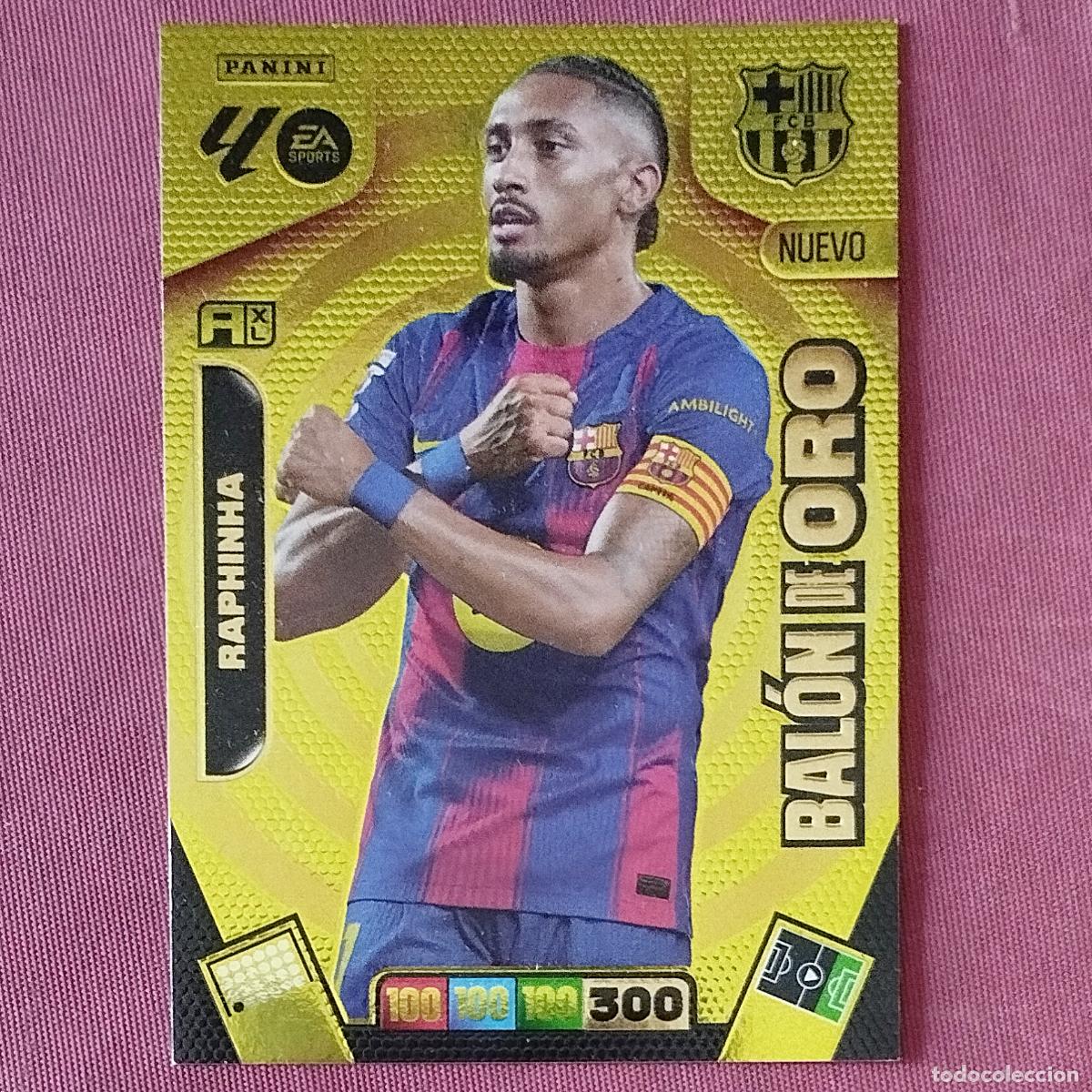 Cromos de F&uacute;tbol: RAPHINHA - F.C. BARCELONA - BALON DE ORO - DREAM BOX ADRENALYN 2025 2026