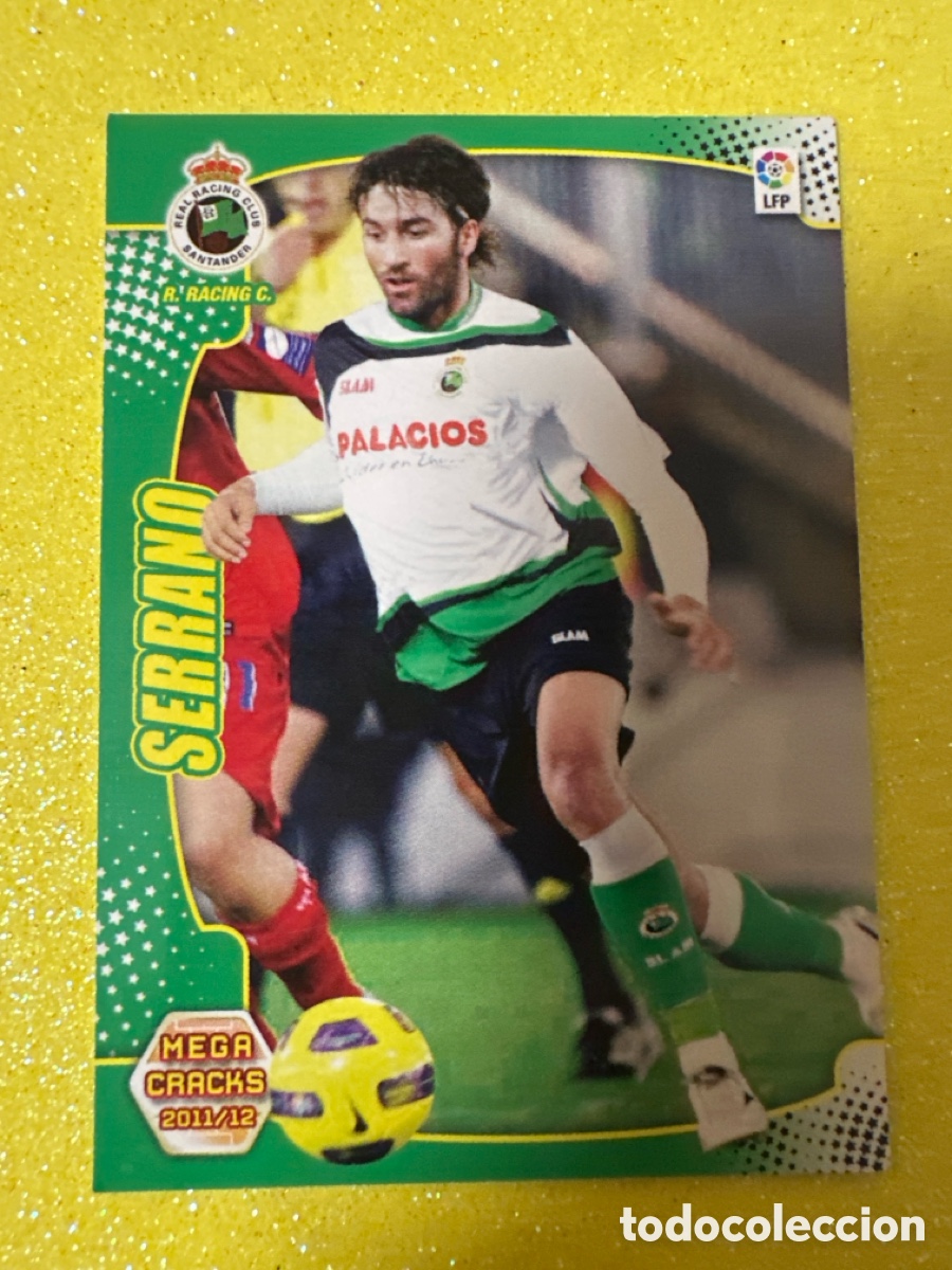 Football Stickers: 232 SERRANO(RACING SANTANDER) MEGACRACKS 2011-2012 11 12 PANINI TRADING CARD