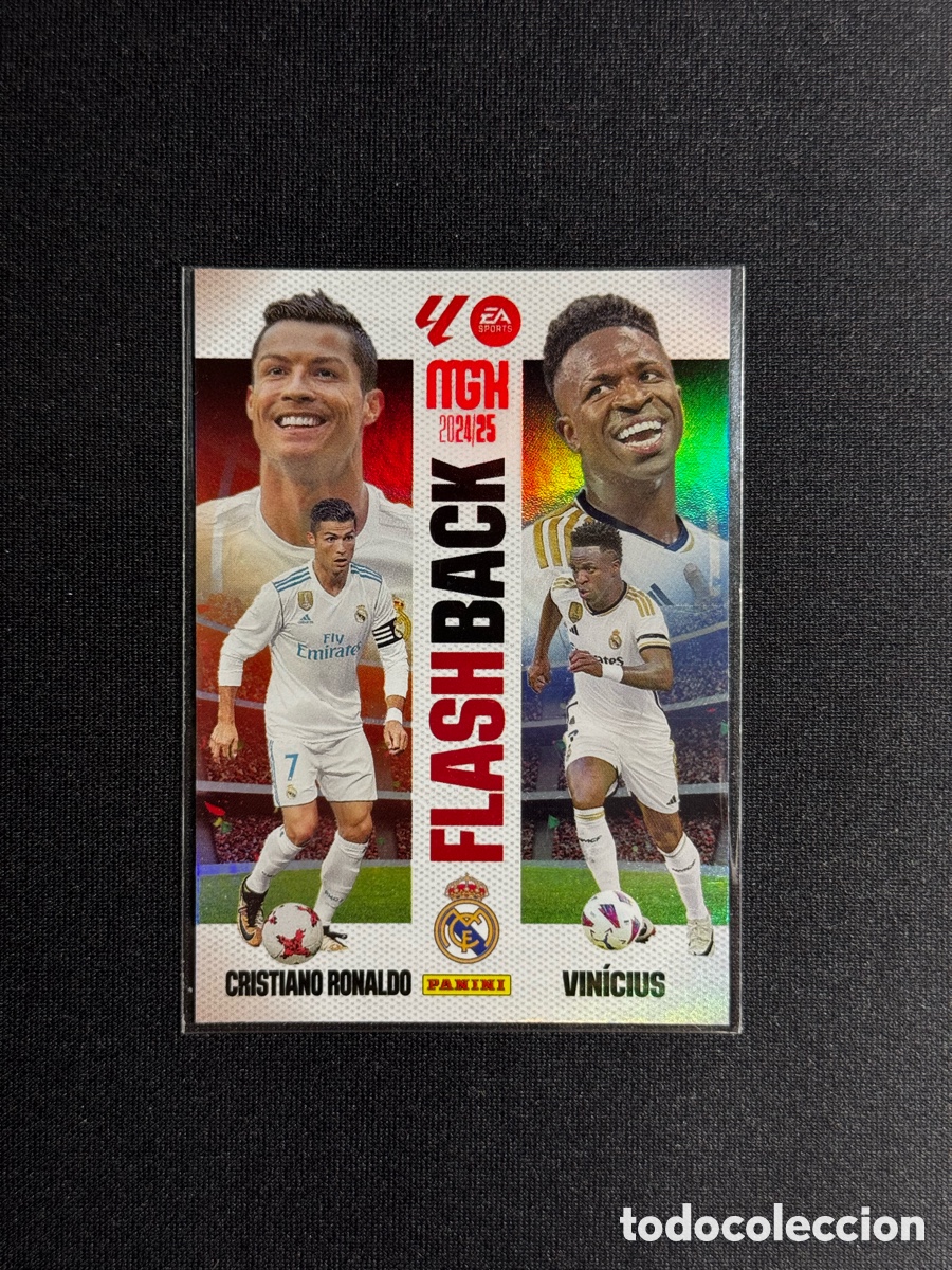 Cromos de F&uacute;tbol: Vinicius - Cristiano Ronaldo FLASHBACK MGK 24 25
