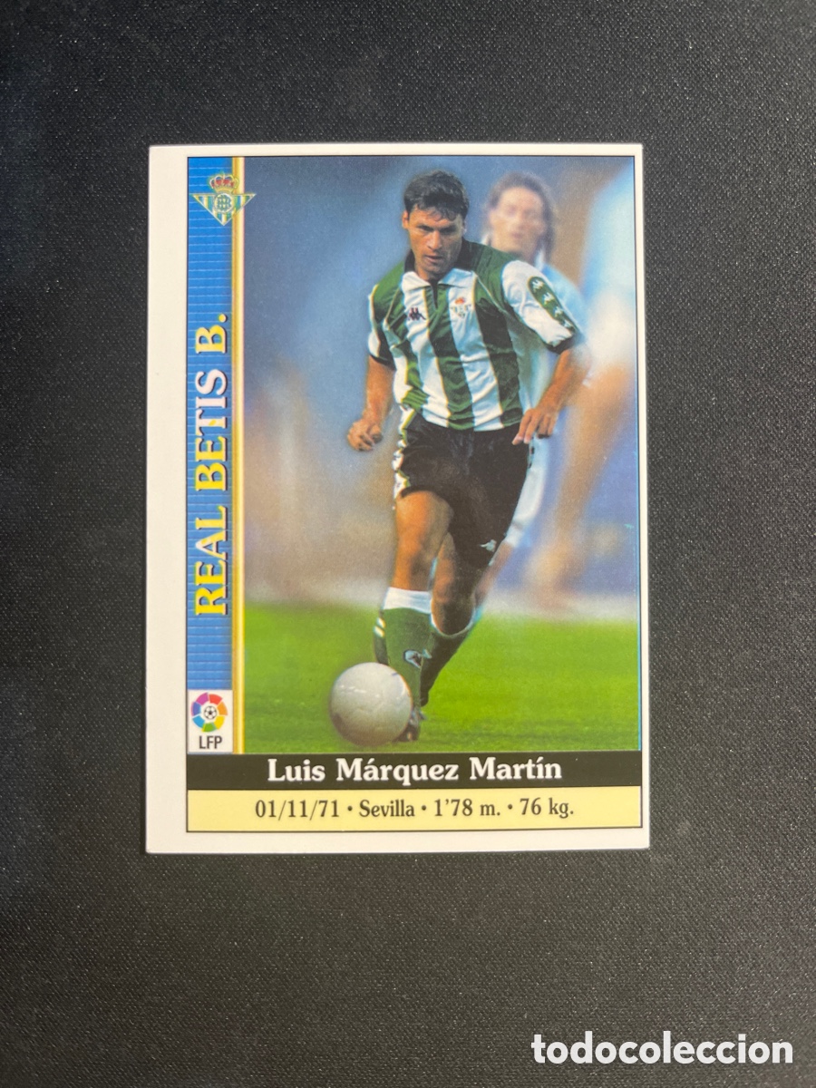 Football Stickers: Marquez 543 Real Betis Fichas de la Liga Mundicromo 1999 2000 99 00