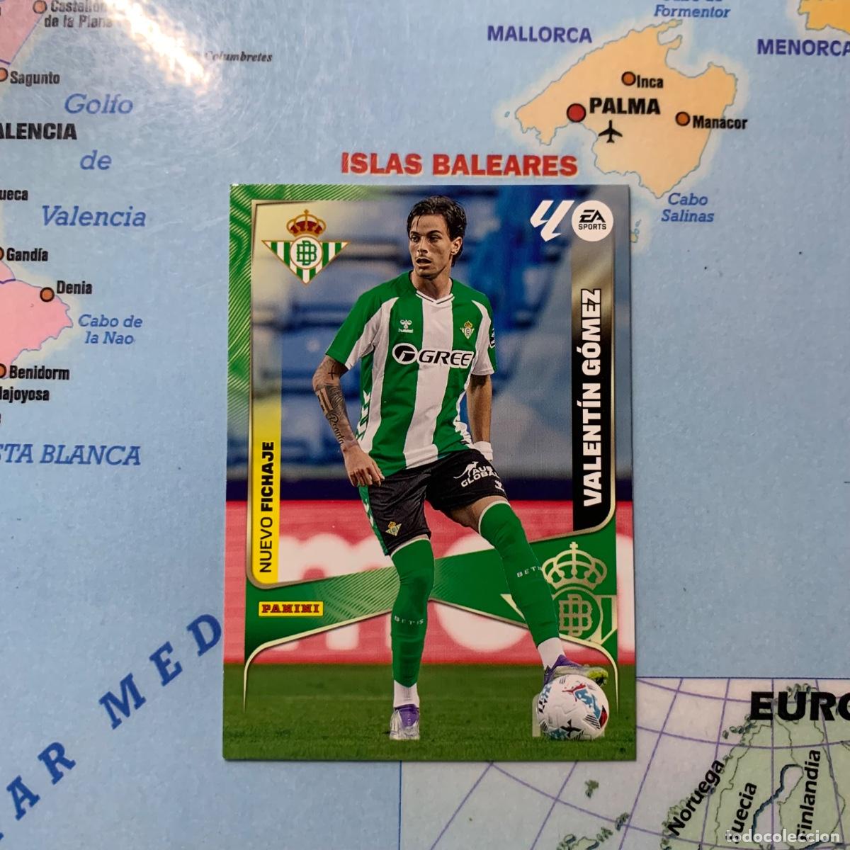 Cromos de F&uacute;tbol: Valent&iacute;n Gomez nuevo fichaje n&uacute;mero 458 del Betis Megacracks 25-26 2025-2026