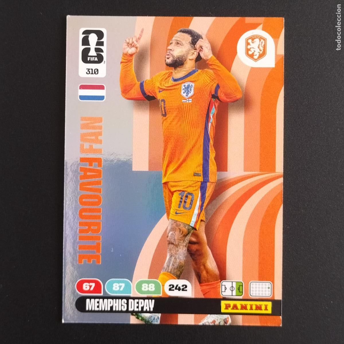 Cromos de F&uacute;tbol: 310 MEMPHIS DEPAY FAN FAVOURITE PAISES BAJOS ADRENALYN XL MUNDIAL 26 2026 FIFA WORLD CUP PANINI