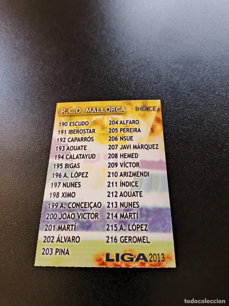 Cromos de F&uacute;tbol: 211 INDICE MALLORCA MUNDICROMO LIGA 2012 2013 12 13 NO PANINI ESTE MEGACRACKS