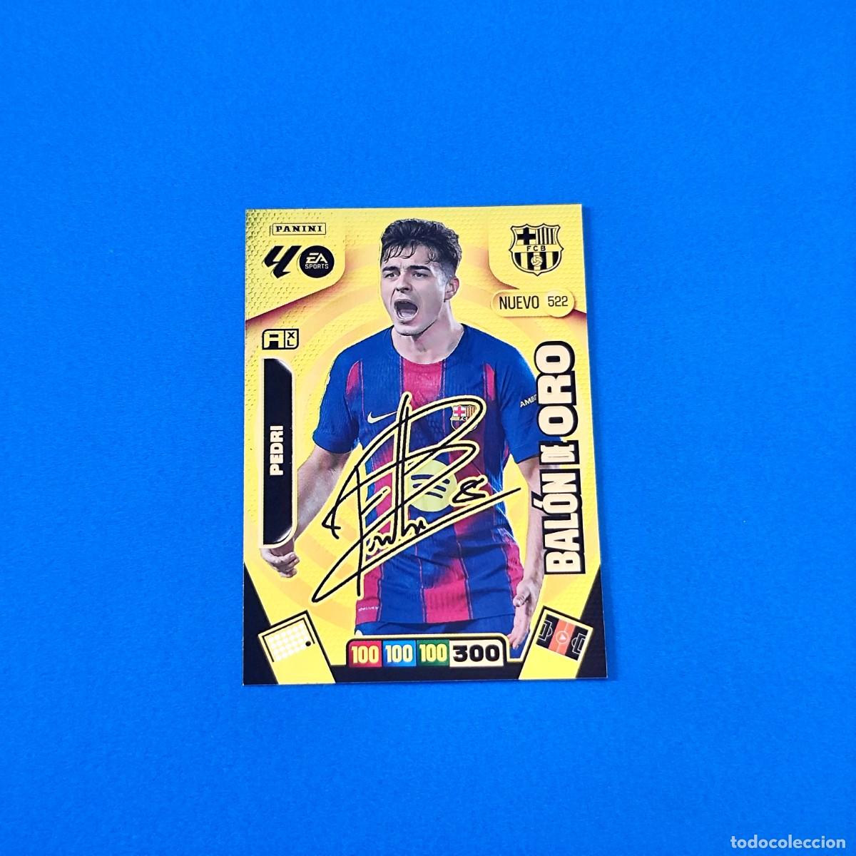Cromos de F&uacute;tbol: Adrenalyn 2025 2026 / 25 26 Nuevo Bal&oacute;n de Oro Pedri 522 firmada Barcelona