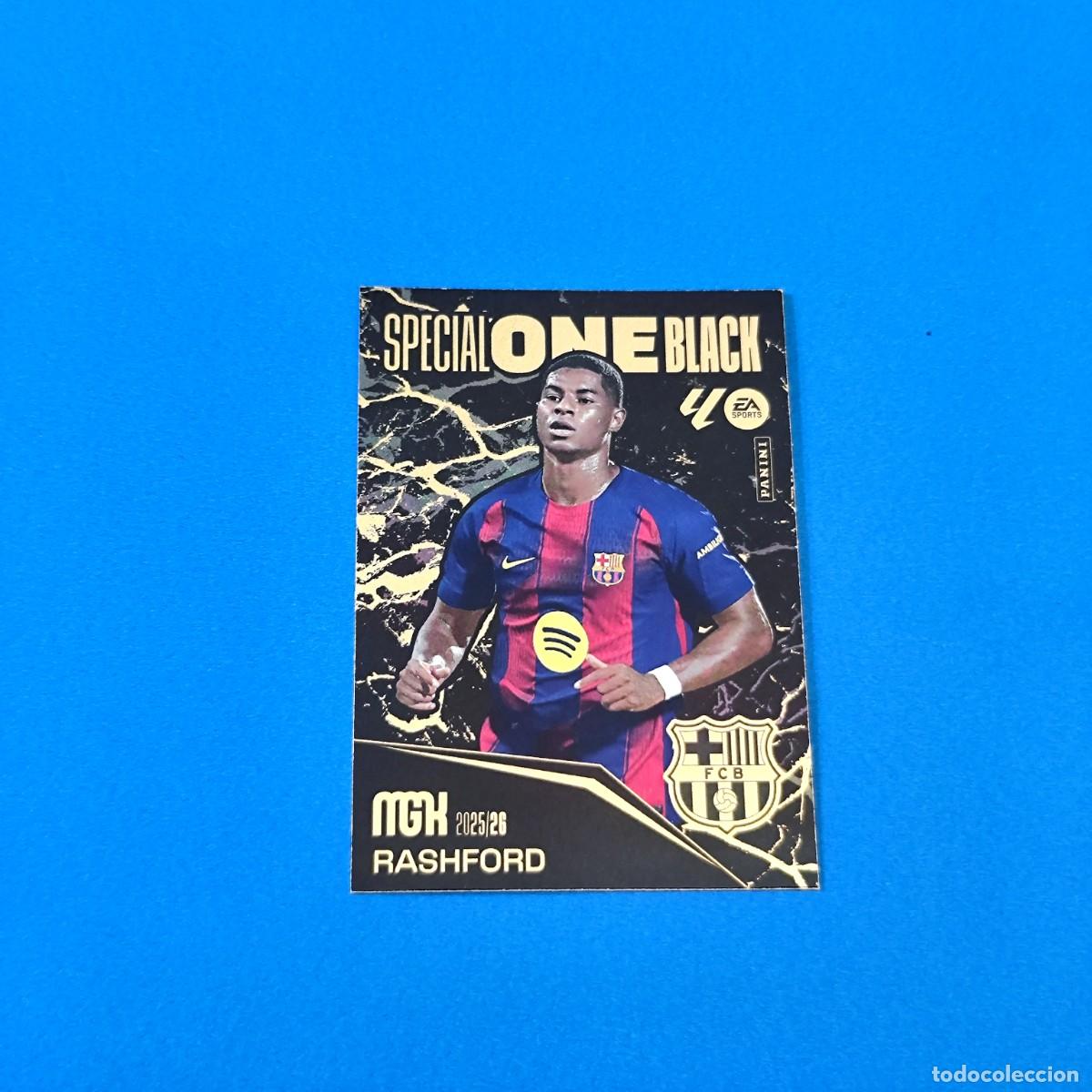 Cromos de F&uacute;tbol: Megacracks 2025 2026 / 25 26 Special One Black Rashford Barcelona