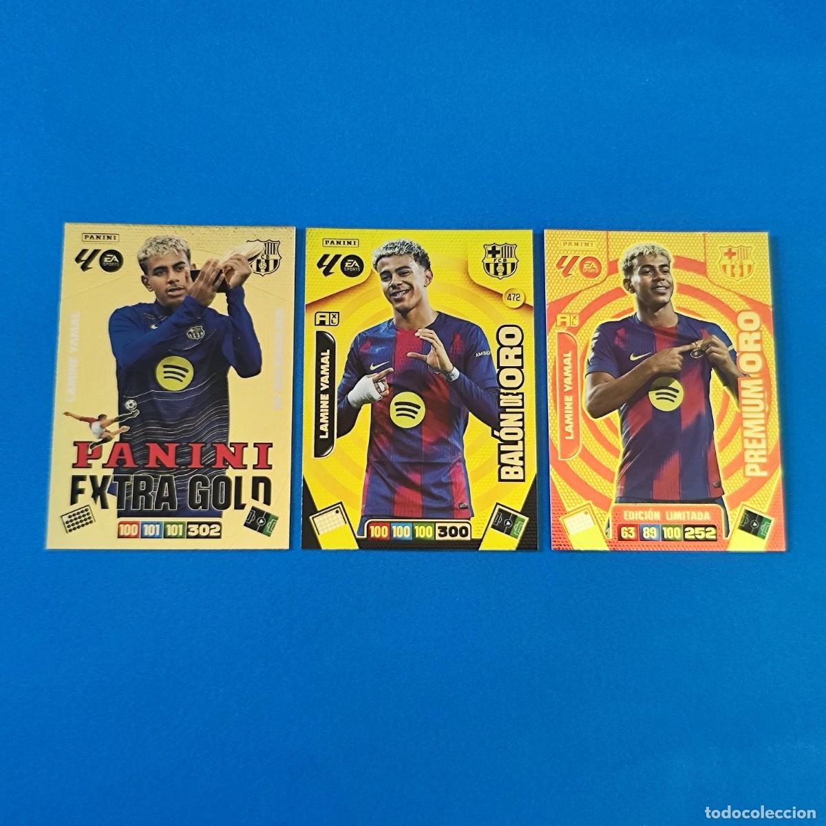 Cromos de F&uacute;tbol: Adrenalyn 2025 2026 / 25 26 Lamine Yamal Bal&oacute;n de Oro Extra Gold Edici&oacute;n Limitada Premium Oro