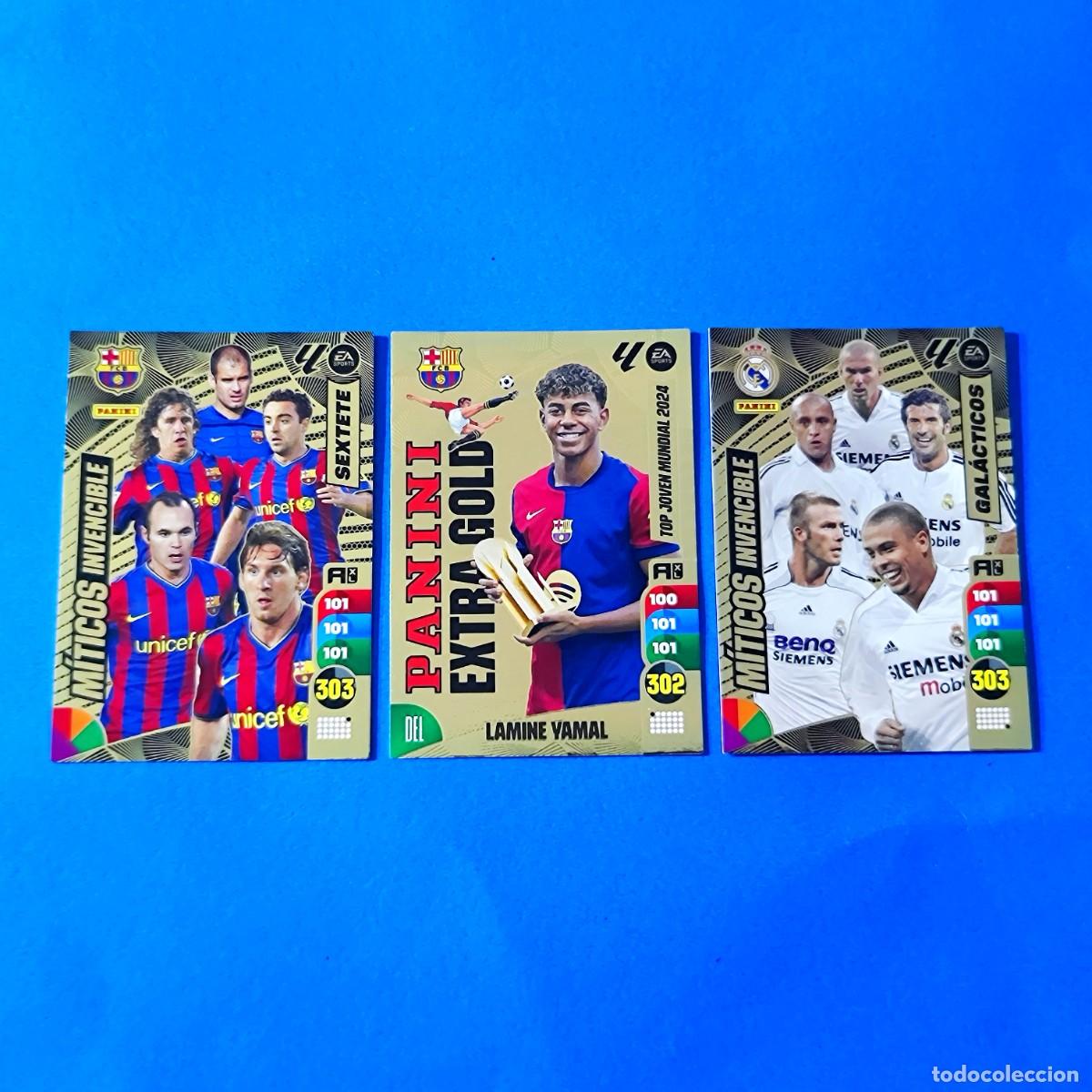 Cromos de F&uacute;tbol: Adrenalyn 2024 2025 / 24 25 M&iacute;ticos Invencible Gal&aacute;cticos Barcelona Sextete Lamine Yamal Extra Gold