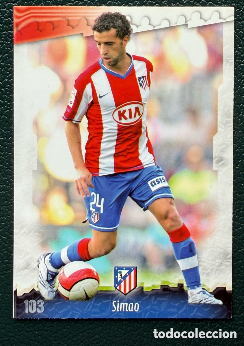 Cartes &agrave; collectionner de Football: 103 SIMAO ATLETICO DE MADRID FICHAS ALBUM MUNDICROMO 2008 2009 08 09