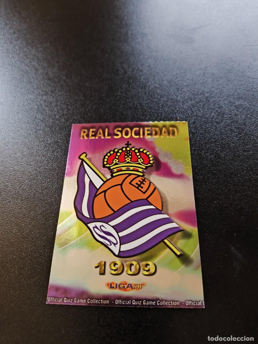 Fu&szlig;ball-Sticker: 298 ESCUDO BRILLO LISO REAL SOCIEDAD MUNDICROMO LIGA 2012 2013 12 13 NO PANINI ESTE MEGACRACKS