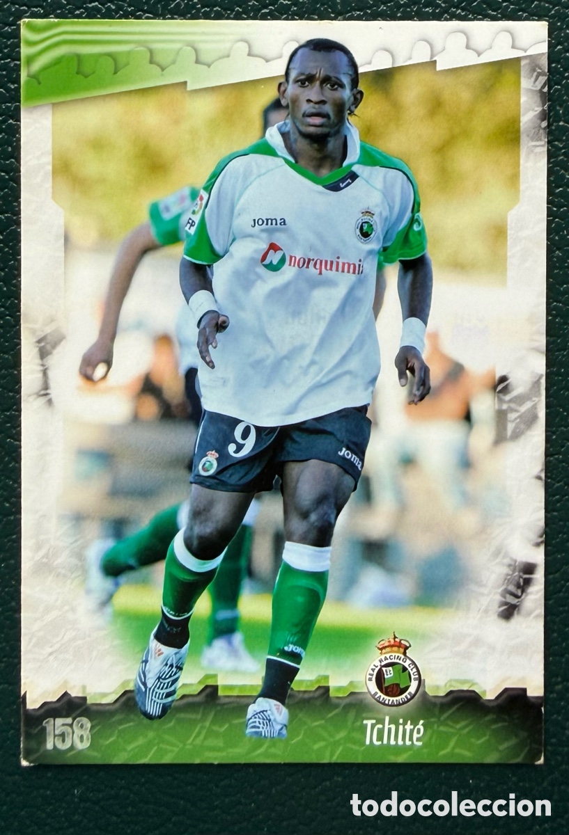 Cartes &agrave; collectionner de Football: 158 TCHITE RACING DE SANTANDER FICHAS ALBUM MUNDICROMO 2008 2009 08 09