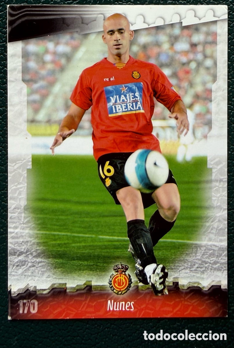 Cartes &agrave; collectionner de Football: 170 NUNES RCD MALLORCA FICHAS ALBUM MUNDICROMO 2008 2009 08 09