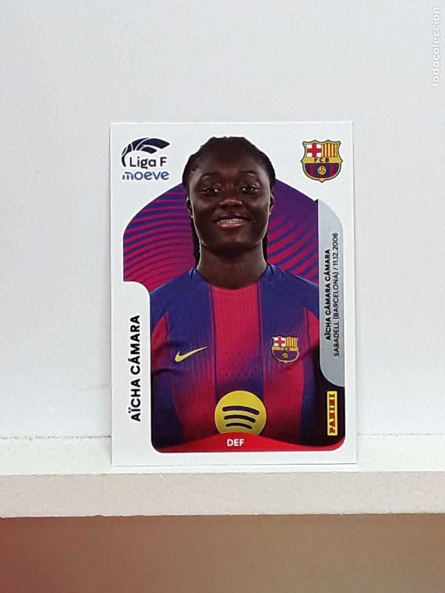 Cromos de F&uacute;tbol: LIGA FEMENINA 2025 2026 F 25 26 ALBUM PANINI LIGA N 87B 87 B BARCELONA AICHA CAMARA