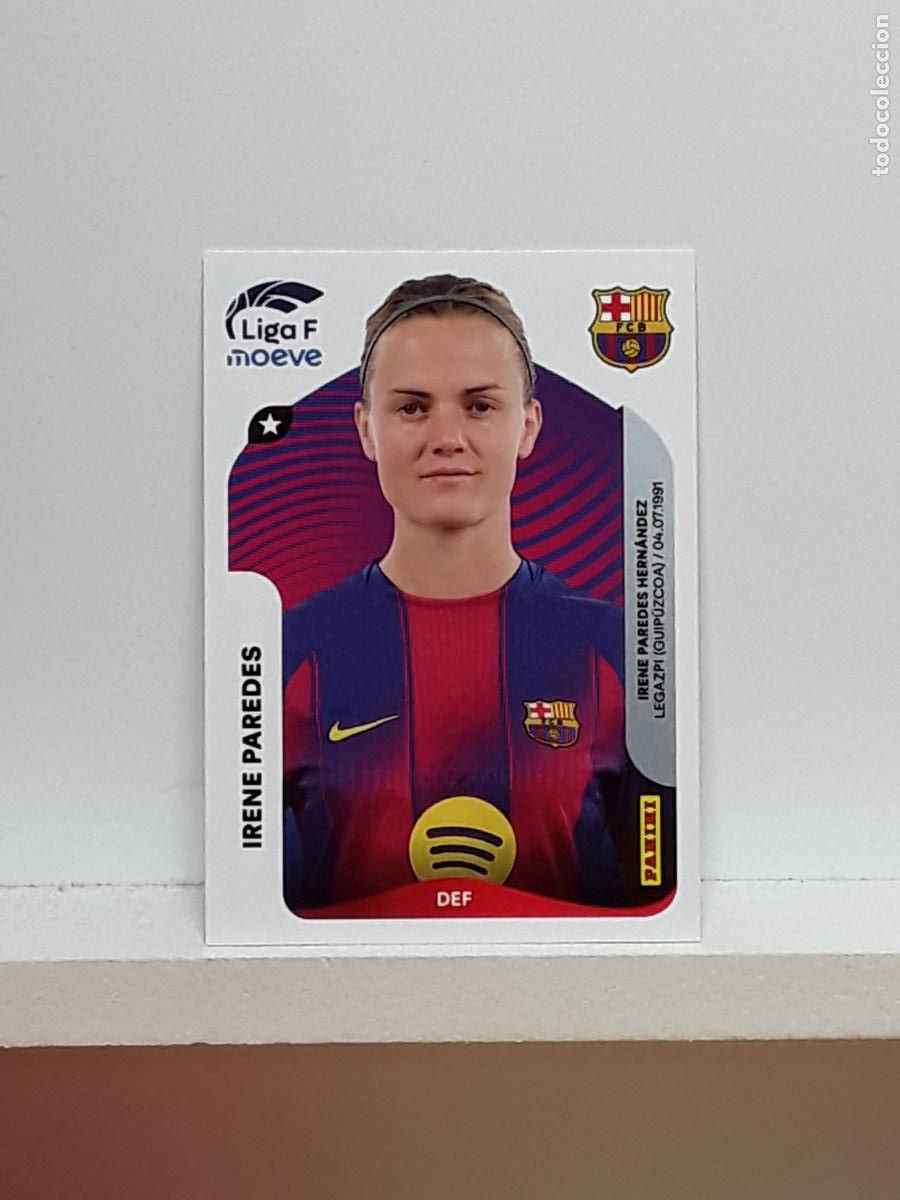 Cromos de F&uacute;tbol: LIGA FEMENINA 2025 2026 F 25 26 ALBUM PANINI LIGA N 88 BARCELONA IRENE PAREDES