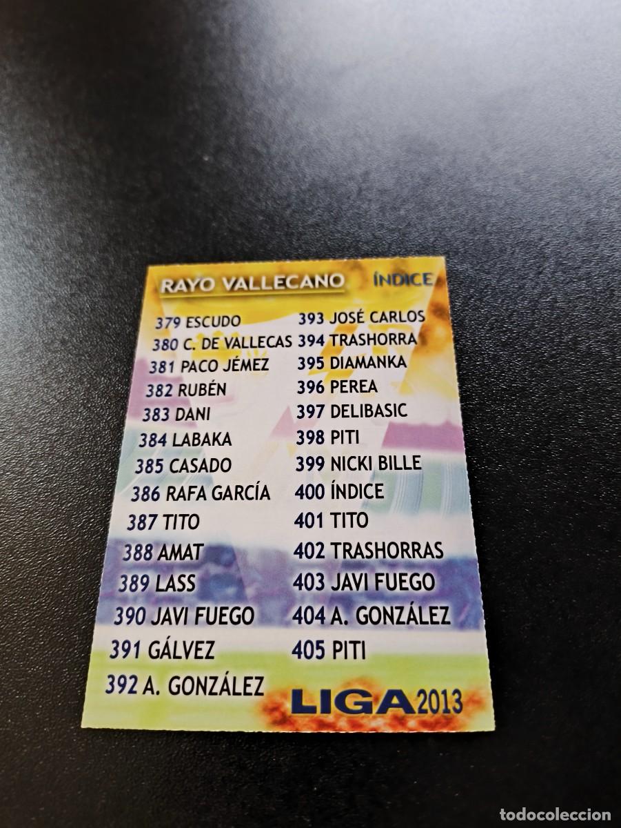 Cromos de F&uacute;tbol: 400 INDICE RAYO VALLECANO MUNDICROMO LIGA 2012 2013 12 13 NO PANINI ESTE MEGACRACKS