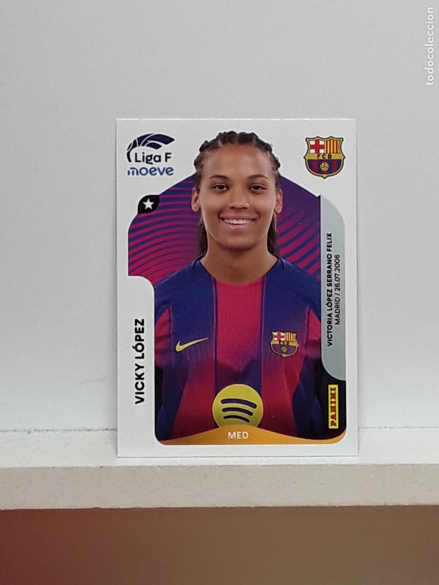 Cromos de F&uacute;tbol: LIGA FEMENINA 2025 2026 F 25 26 ALBUM PANINI LIGA N 97 BARCELONA VICKY LOPEZ