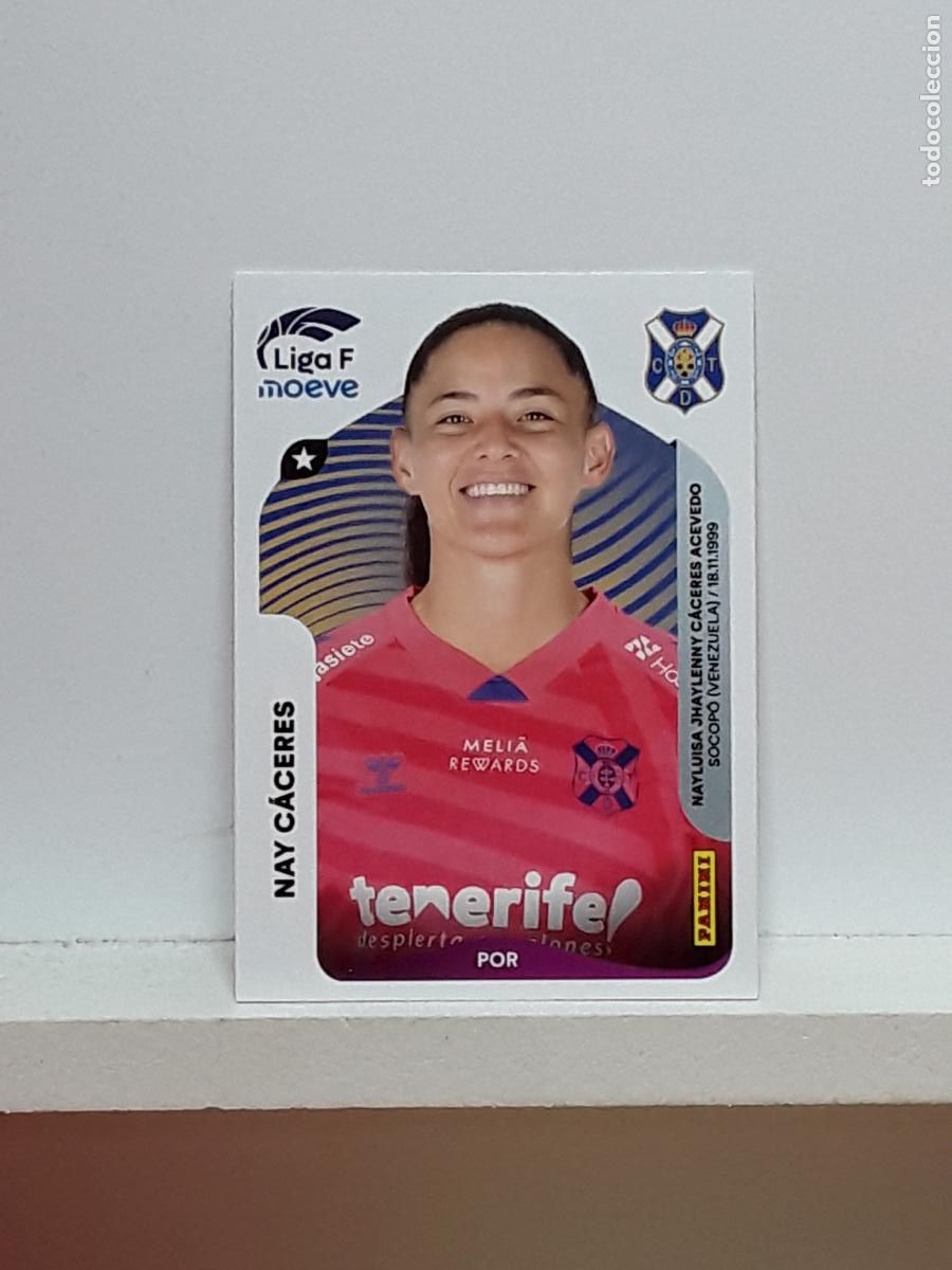 Cromos de F&uacute;tbol: LIGA FEMENINA 2025 2026 F 25 26 ALBUM PANINI LIGA N 105 COSTA TENERIFE NAY CACERES