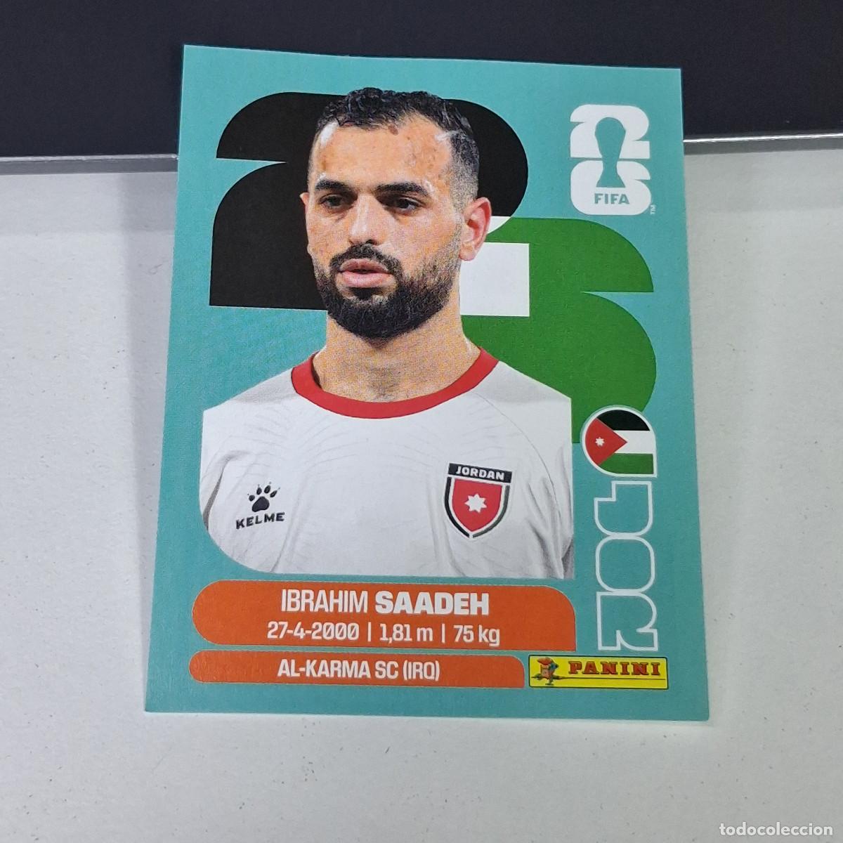 Cromos de F&uacute;tbol: A27 JOR9 IBRAHIM SAADEH 9 JORDANIA JOR MUNDIAL FIFA WORLD CUP 2026 STICKER PANINI