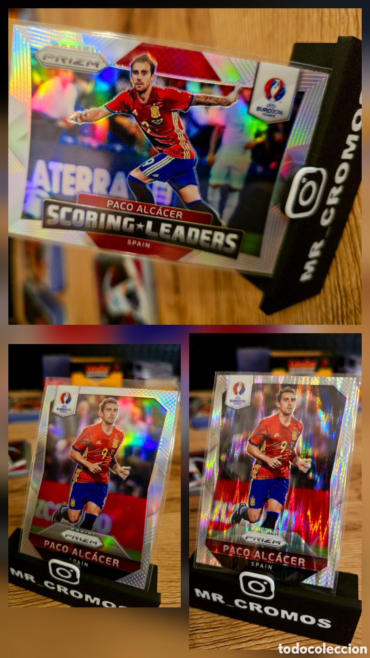 Fu&szlig;ball-Sticker: Lote 3 cards paco alcacer