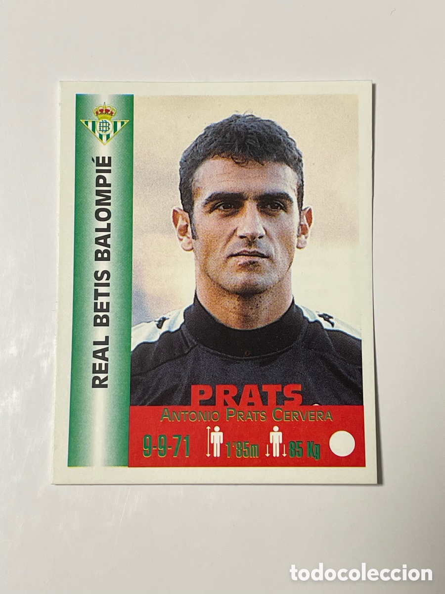Cartes &agrave; collectionner de Football: Toni Prats Betis Panini Equipos de Europa 1999 #97