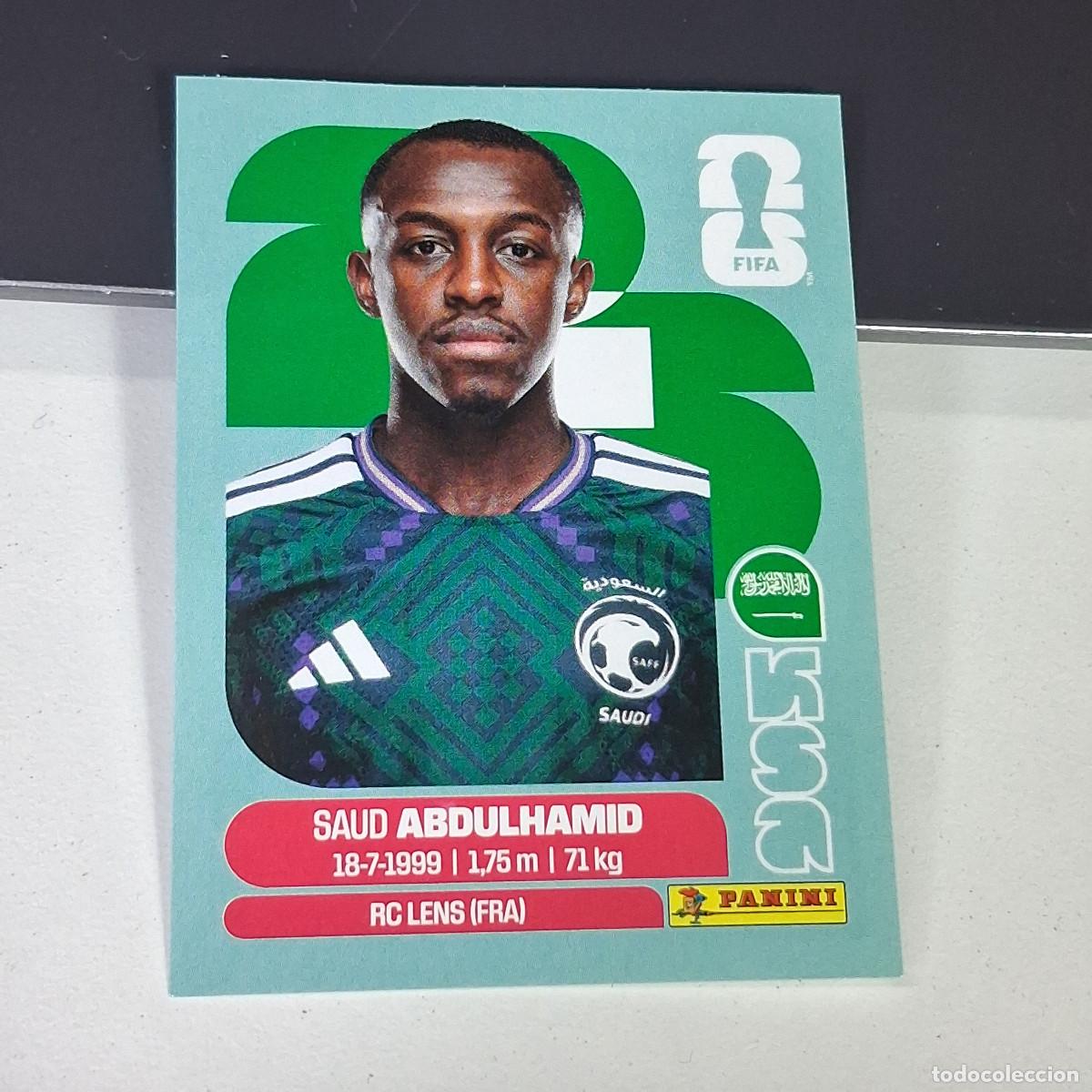 Cartes &agrave; collectionner de Football: A27 KSA4 SAUD ABDULHAMID 4 ARABIA SAUD&Iacute; KSA MUNDIAL FIFA WORLD CUP 2026 STICKER PANINI