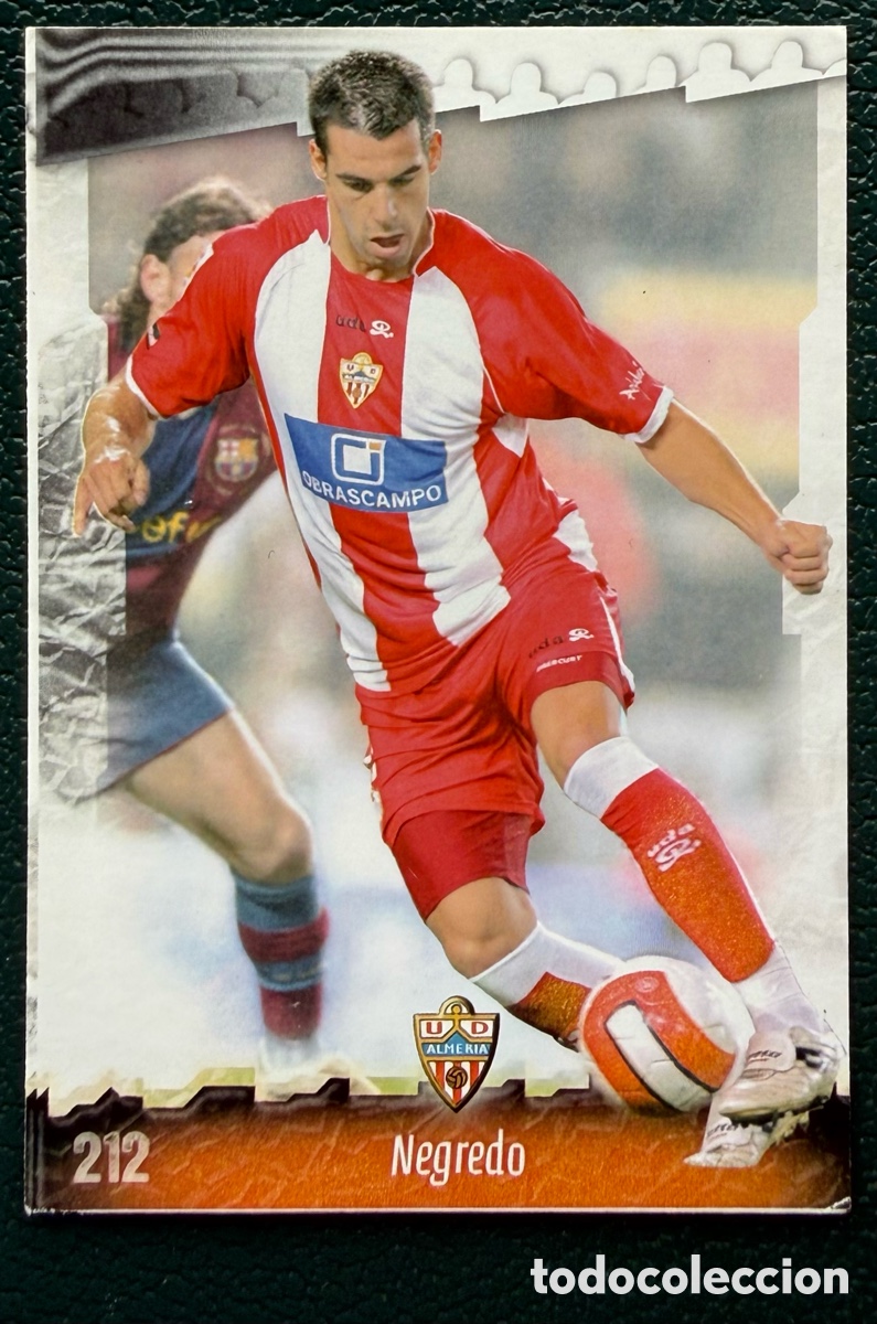 Cromos de Futebol: 212 NEGREDO UD ALMERIA FICHAS ALBUM MUNDICROMO 2008 2009 08 09