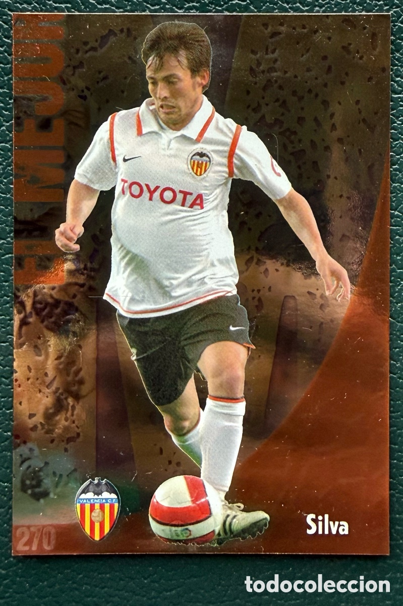 Fu&szlig;ball-Sticker: 270 SILVA EL MEJOR VALENCIA CF BRILLO LISO FICHAS ALBUM MUNDICROMO 2008 2009 08 09
