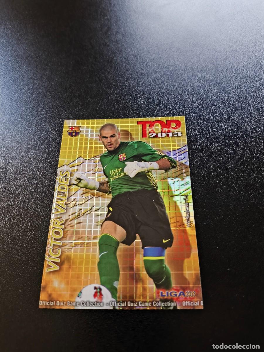 Cromos de F&uacute;tbol: 542 VICTOR VALDES BARCELONA DORADO CUADROS MUNDICROMO LIGA 2012 2013 12 13 NO PANINI ESTE MEGACRACKS