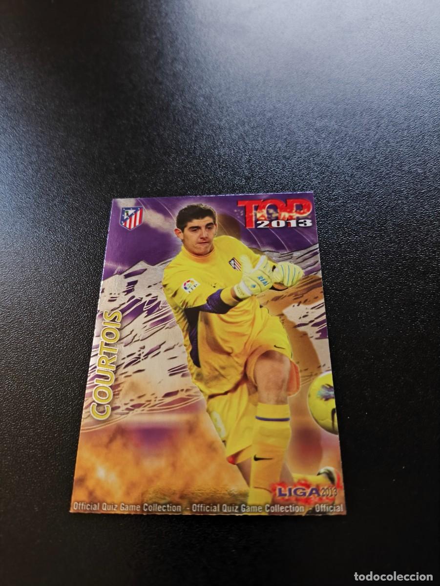 Cromos de F&uacute;tbol: 543 COURTOIS ATLETICO MADRID FONDO MORADO TOP MUNDICROMO LIGA 2012 2013 12 13 NO PANINI ESTE