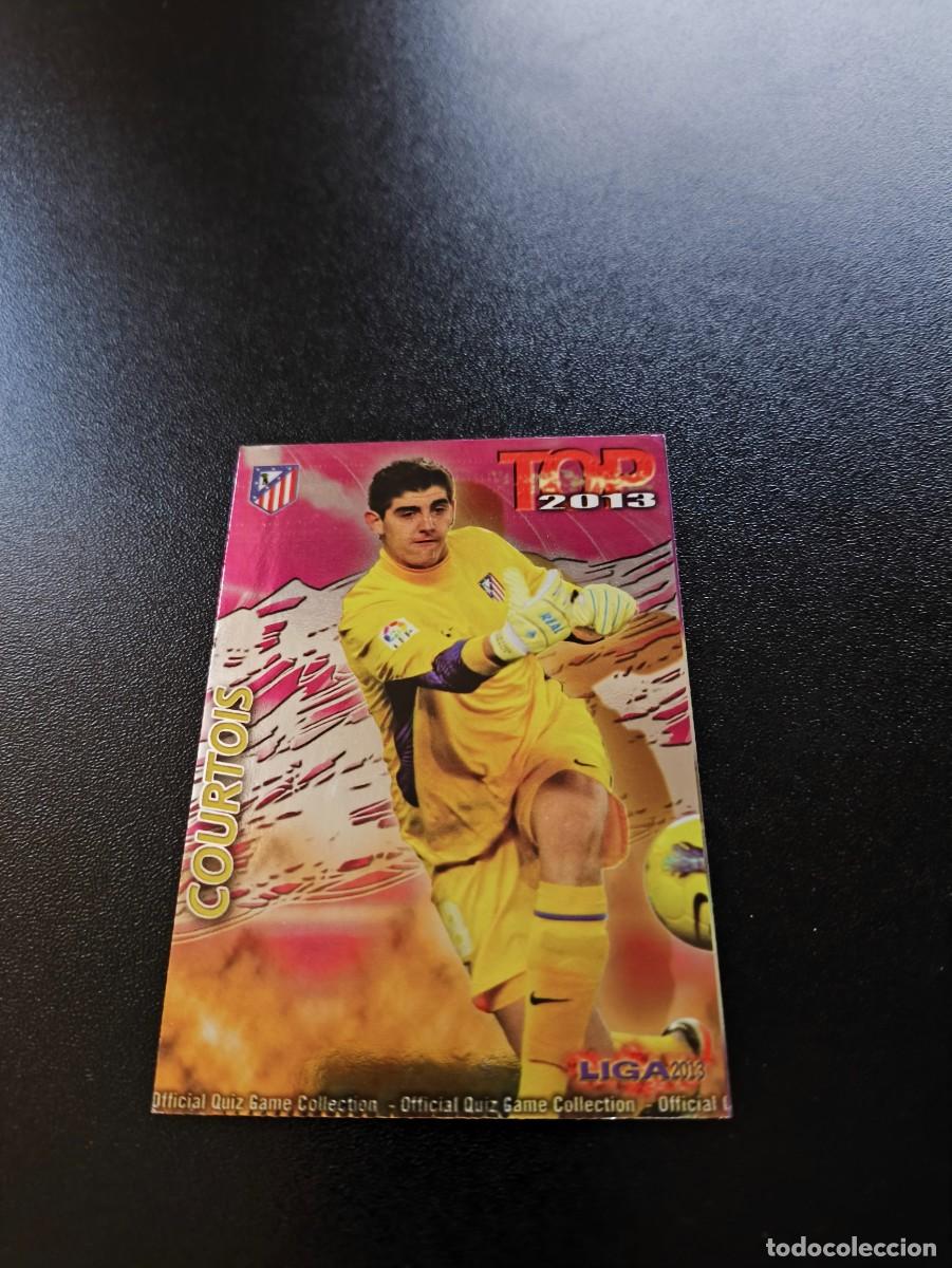 Cromos de F&uacute;tbol: 543 COURTOIS ATLETICO MADRID FONDO FUCSIA ROSA TOP MUNDICROMO LIGA 2012 2013 12 13 NO PANINI ESTE