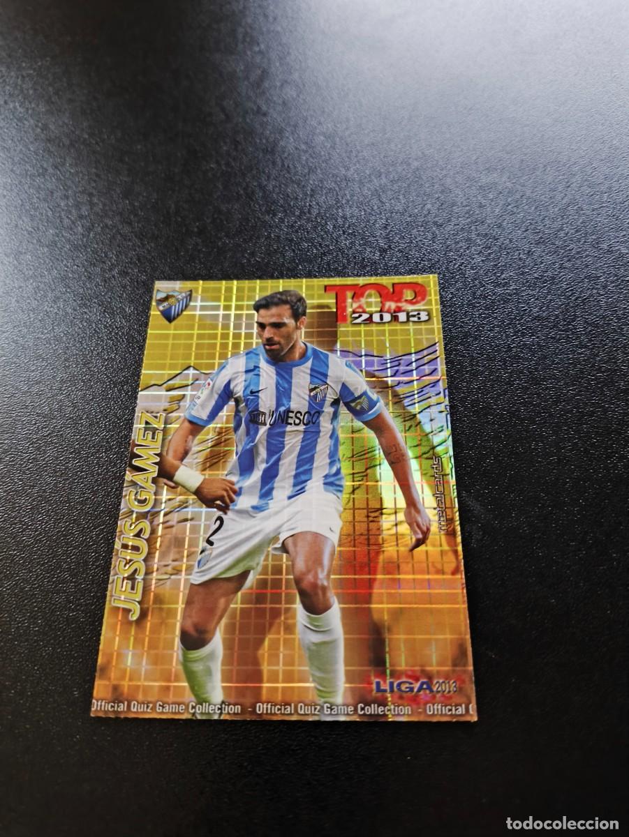 Cromos de F&uacute;tbol: 552 JESUS GAMEZ MALAGA FONDO DORADO CUADROS TOP MUNDICROMO LIGA 2012 2013 12 13 NO PANINI ESTE