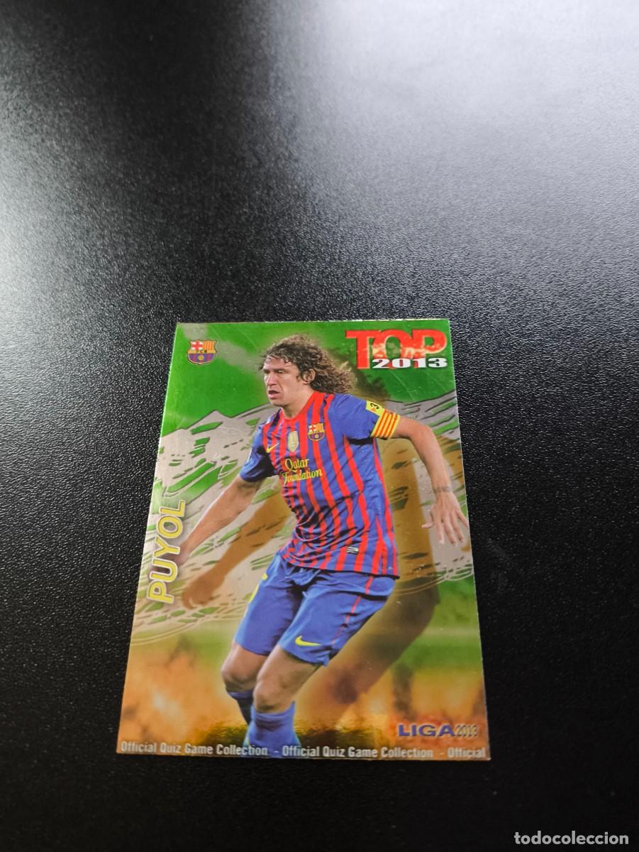 Cromos de F&uacute;tbol: 560 PUYOL BARCELONA FONDO VERDE TOP MUNDICROMO LIGA 2012 2013 12 13 NO PANINI ESTE