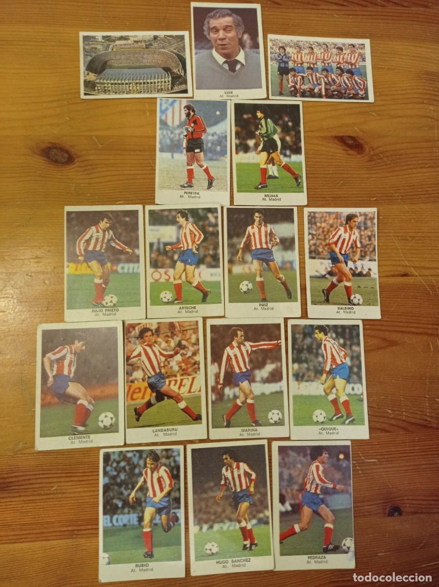 Cromos de F&uacute;tbol: 16 cromos Atl&eacute;tico de Madrid Cromos Cano f&uacute;tbol 1983 1984 83 84. Nunca pegados.