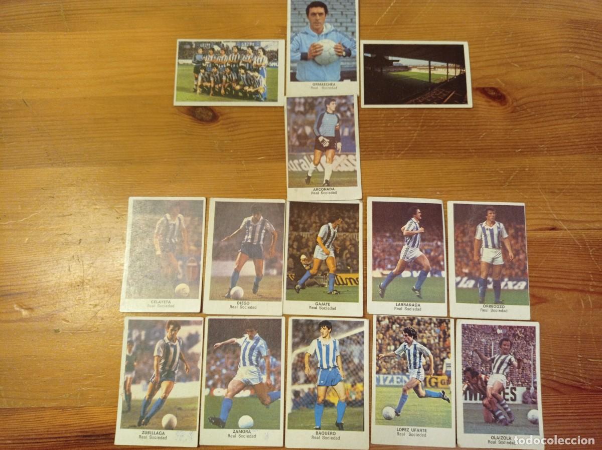 Cromos de F&uacute;tbol: 14 cromos Real Sociedad Cromos Cano f&uacute;tbol 1983 1984 83 84. Nunca pegados.