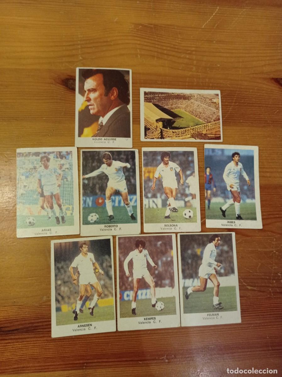 Cromos de F&uacute;tbol: 9 cromos Valencia Cromos Cano f&uacute;tbol 1983 1984 83 84. Nunca pegados.