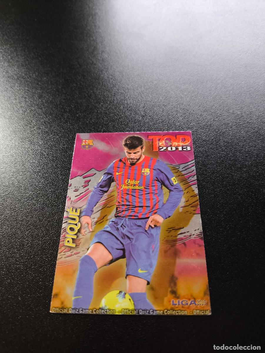 Cromos de F&uacute;tbol: 569 PIQUE BARCELONA FONDO FUCSIA ROSA TOP MUNDICROMO LIGA 2012 2013 12 13 NO PANINI ESTE