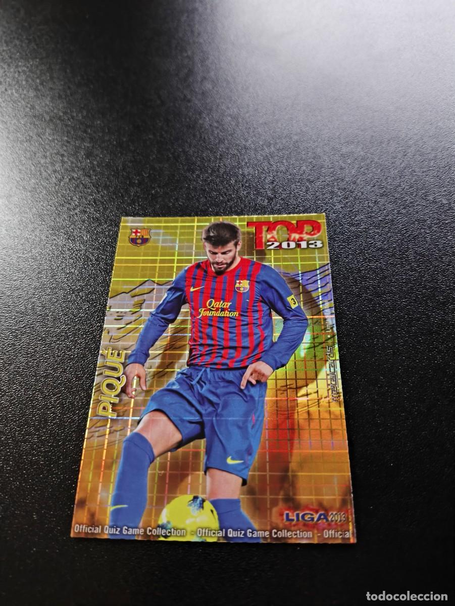 Cromos de F&uacute;tbol: 569 PIQUE BARCELONA FONDO DORADO CUADROS TOP MUNDICROMO LIGA 2012 2013 12 13 NO PANINI ESTE