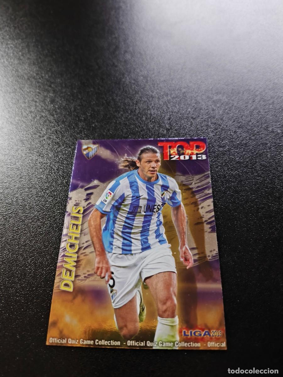 Cromos de F&uacute;tbol: 570 DEMICHELIS MALAGA FONDO MORADO TOP MUNDICROMO LIGA 2012 2013 12 13 NO PANINI ESTE
