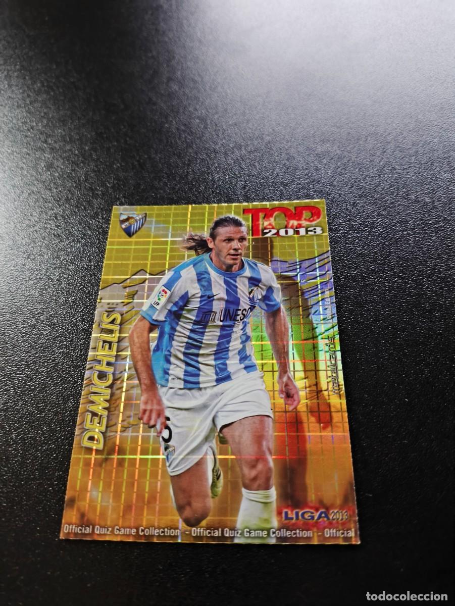 Cromos de F&uacute;tbol: 570 DEMICHELIS MALAGA FONDO DORADO CUADROS TOP MUNDICROMO LIGA 2012 2013 12 13 NO PANINI ESTE