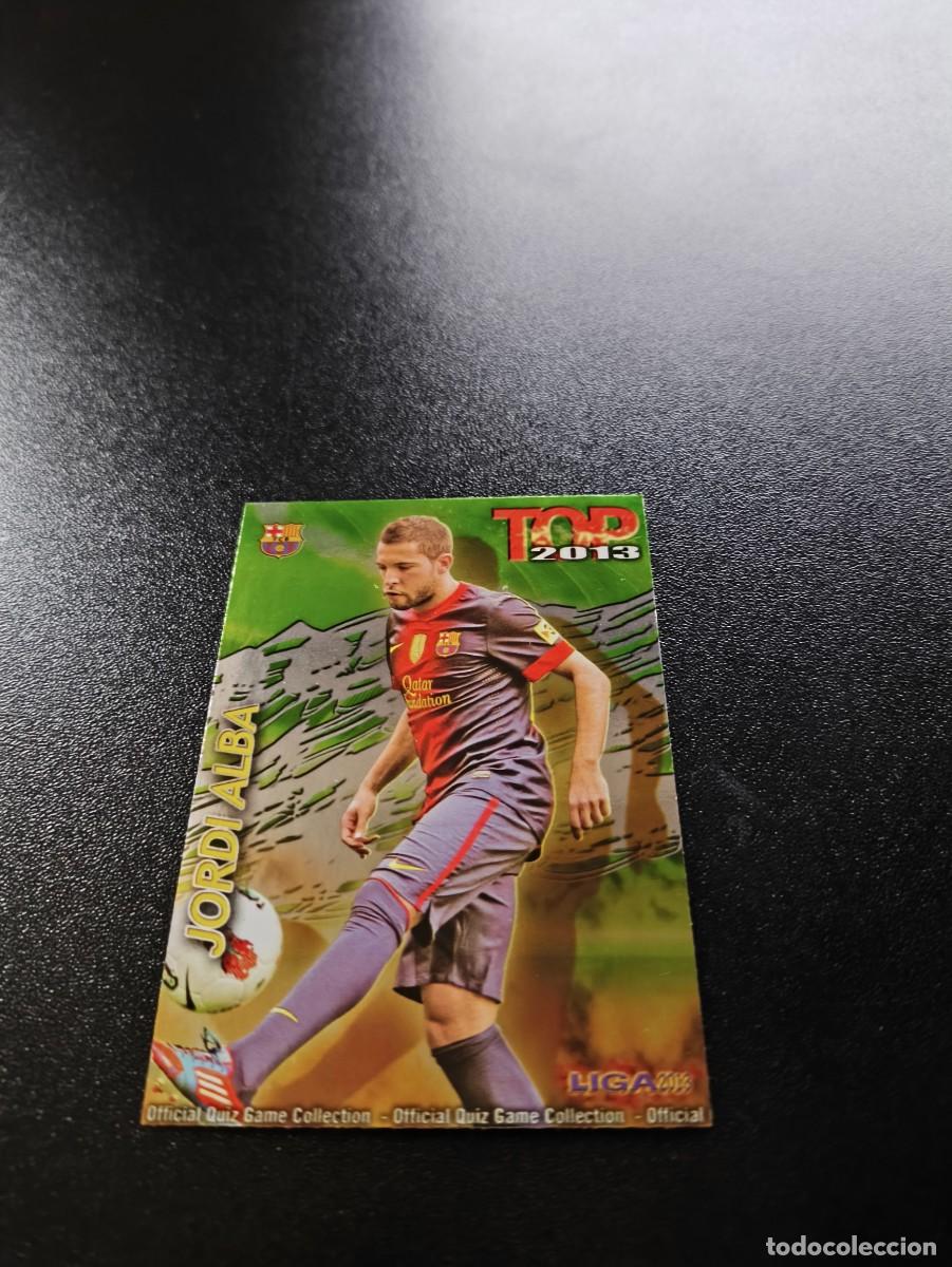 Cromos de F&uacute;tbol: 578 JORDI ALBA BARCELONA FONDO VERDE TOP MUNDICROMO LIGA 2012 2013 12 13 NO PANINI ESTE