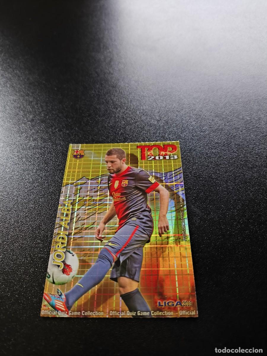 Cromos de F&uacute;tbol: 578 JORDI ALBA BARCELONA FONDO DORADO CUADROS TOP MUNDICROMO LIGA 2012 2013 12 13 NO PANINI ESTE