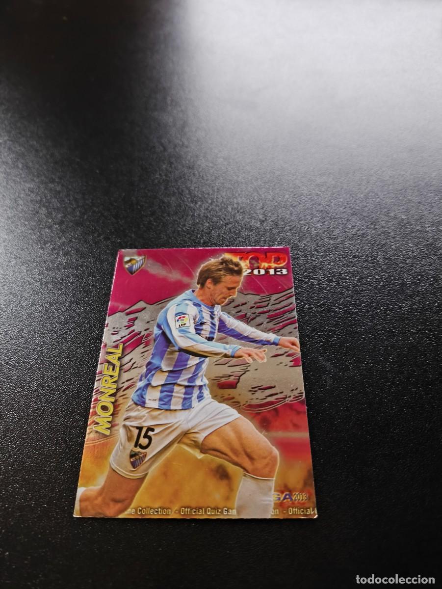 Cromos de F&uacute;tbol: 580 MONREAL MALAGA FONDO FUCSIA ROSA TOP MUNDICROMO LIGA 2012 2013 12 13 NO PANINI ESTE